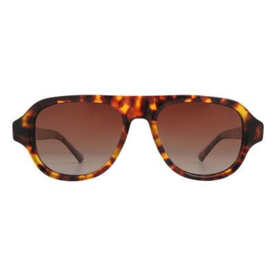 A11022(1) Unisex Polarized tortoise Acetate Full Rim Aviator Vintage Sunglasses Eyewear