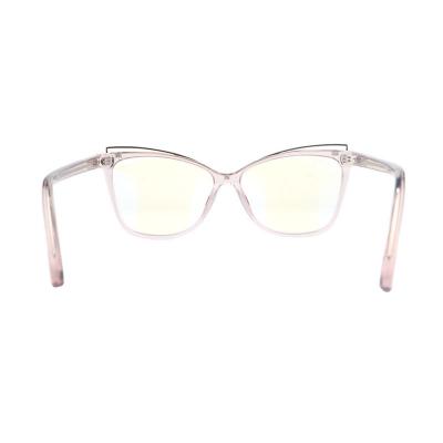 A20344(1) Women's Premium Quality crystal pink Acetate Full Rim Cat Eye Modern Sunglasses Eyewear