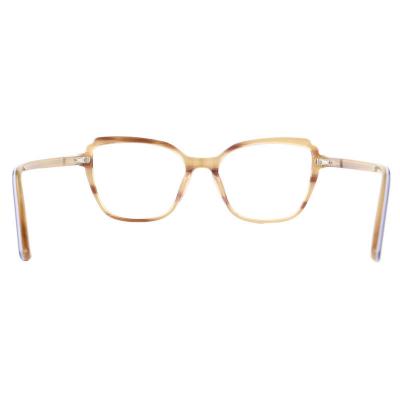 A20353(2) Women's Premium Quality navy blue with yellow accents Acetate Full Rim Cat Eye Modern Sunglasses Eyewear