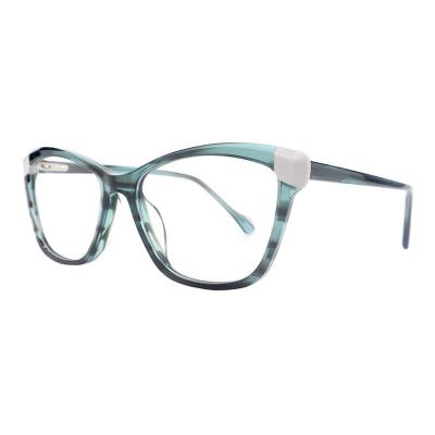 A20351(2) Women's UV400 Protection tortoise with light blue accents Acetate Full Rim Cat Eye Modern Sunglasses Eyewear