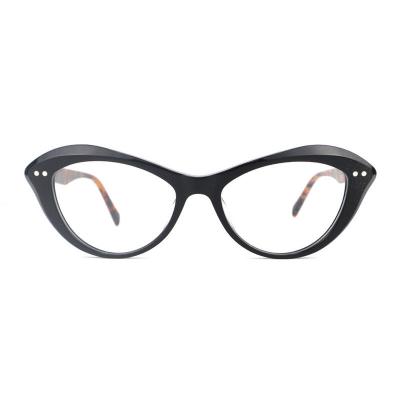 A20323(1) Women's UV400 Protection black Acetate Full Rim Cat Eye Vintage Sunglasses Eyewear