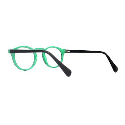 A20326(1) Unisex Scratch Resistant green Acetate Full Rim Round Modern Sunglasses Eyewear