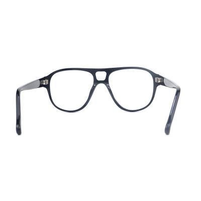 A20349(1) Unisex Lightweight black Acetate Full Rim Aviator Modern Sunglasses Eyewear