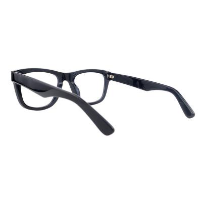 A20354(1) Unisex Hand Polished black Acetate Full Rim Wayfarer Modern Sunglasses Eyewear