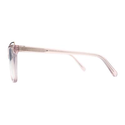 A20344(1) Women's Premium Quality crystal pink Acetate Full Rim Cat Eye Modern Sunglasses Eyewear