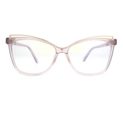 A20344(1) Women's Premium Quality crystal pink Acetate Full Rim Cat Eye Modern Sunglasses Eyewear