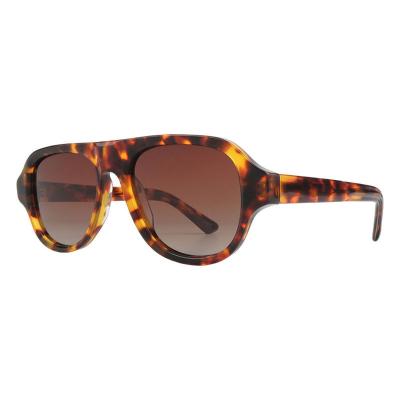 A11022(1) Unisex Polarized tortoise Acetate Full Rim Aviator Vintage Sunglasses Eyewear