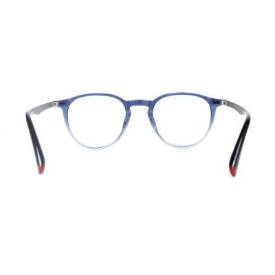 A20330(1) Unisex UV400 Protection blue gradient Acetate Full Rim Round Modern Sunglasses Eyewear