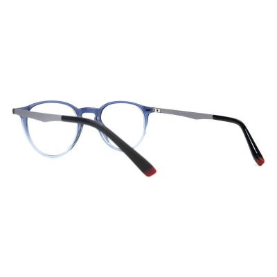 A20330(1) Unisex UV400 Protection blue gradient Acetate Full Rim Round Modern Sunglasses Eyewear