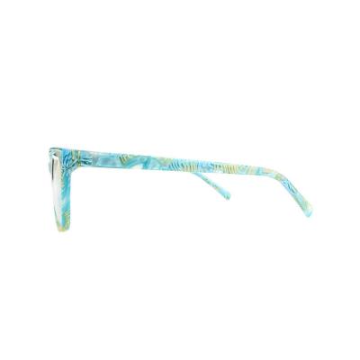 A20350(1) Unisex Spring Hinge multicolor marbled Acetate Full Rim Square Modern Sunglasses Eyewear