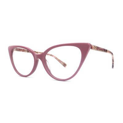 A20343(1) Women's Scratch Resistant mauve pink Acetate Full Rim Cat Eye Vintage Sunglasses Eyewear