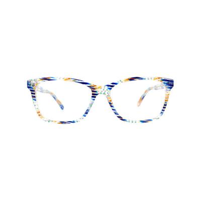 A20350(3) Unisex Durable multicolor marbled Acetate Full Rim Square Modern Sunglasses Eyewear