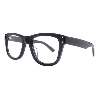 A20354(1) Unisex Hand Polished black Acetate Full Rim Wayfarer Modern Sunglasses Eyewear