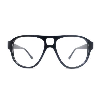 A20349(1) Unisex Lightweight black Acetate Full Rim Aviator Modern Sunglasses Eyewear