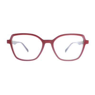 A20346(1) Women's Spring Hinge red Acetate Full Rim Geometric Modern Sunglasses Eyewear