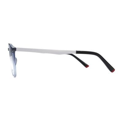 A20330(1) Unisex UV400 Protection blue gradient Acetate Full Rim Round Modern Sunglasses Eyewear