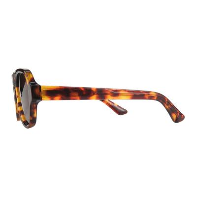 A11022(1) Unisex Polarized tortoise Acetate Full Rim Aviator Vintage Sunglasses Eyewear