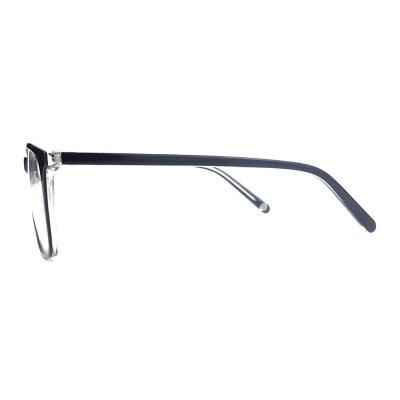 A20338(1) Unisex Hand Polished black Acetate Full Rim Square Modern Sunglasses Eyewear