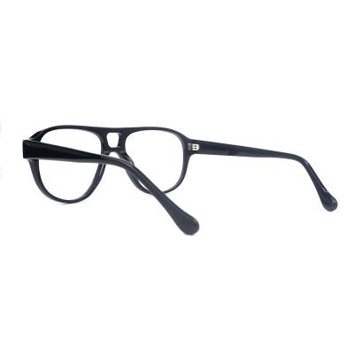 A20349(1) Unisex Lightweight black Acetate Full Rim Aviator Modern Sunglasses Eyewear