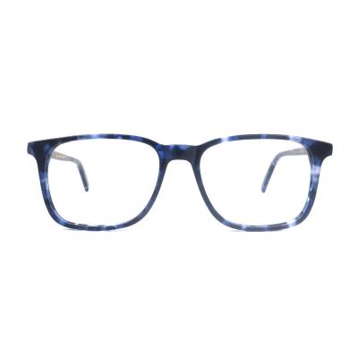A20333(1) Unisex Durable blue tortoise Acetate Full Rim Square Modern Sunglasses Eyewear