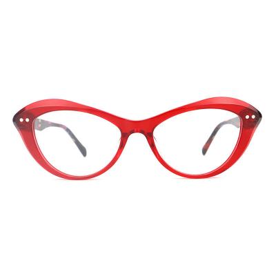 A20323(2) Women's Hand Polished black Acetate Full Rim Cat Eye Vintage Sunglasses Eyewear