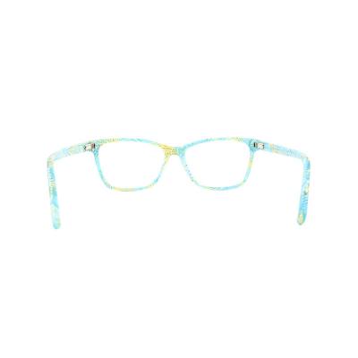A20350(1) Unisex Spring Hinge multicolor marbled Acetate Full Rim Square Modern Sunglasses Eyewear