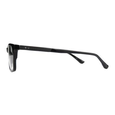 A20362(1) Unisex Hand Polished black Acetate Full Rim Square Modern Sunglasses Eyewear