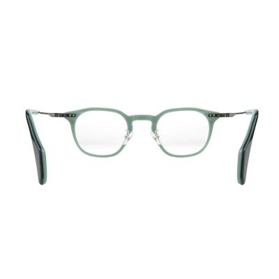 A20368(1) Unisex Lightweight matte dark green Acetate Full Rim Round Modern Sunglasses Eyewear