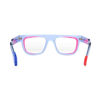 A20364(3) Unisex Scratch Resistant crystal blue Acetate Full Rim Square Modern Sunglasses Eyewear