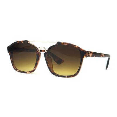 H10214 Unisex Polarized tortoise Hybrid Full Rim Square Vintage Sunglasses Eyewear