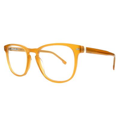 A20355(1) Unisex Lightweight yellow Acetate Full Rim Wayfarer Modern Sunglasses Eyewear