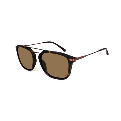 H10040 Unisex Scratch Resistant gray Hybrid Full Rim Square Modern Sunglasses Eyewear
