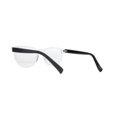 A20370(2) Unisex Spring Hinge black Acetate Full Rim Round Modern Sunglasses Eyewear