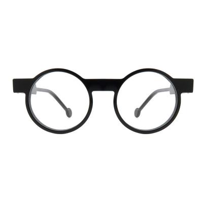 A20359(1) Unisex Durable black Acetate Full Rim Round Modern Sunglasses Eyewear