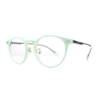 A20371(1) Unisex Scratch Resistant mint green Acetate Full Rim Round Modern Sunglasses Eyewear