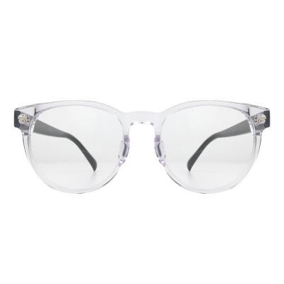 A20370(2) Unisex Spring Hinge black Acetate Full Rim Round Modern Sunglasses Eyewear