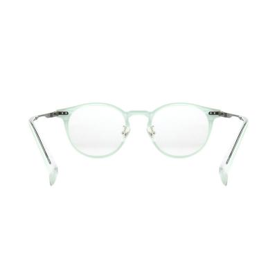 A20371(1) Unisex Scratch Resistant mint green Acetate Full Rim Round Modern Sunglasses Eyewear