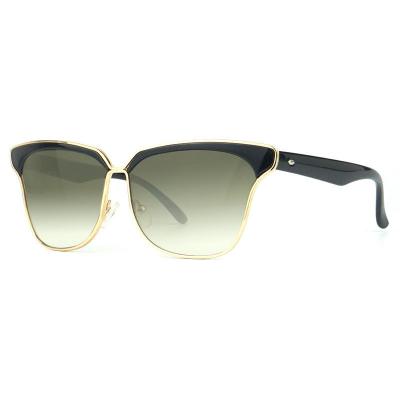 H10198 Women's Premium Quality gold Hybrid Full Rim Butterfly Modern Sunglasses Eyewear