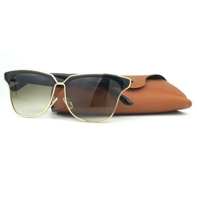 H10198 Women's Premium Quality gold Hybrid Full Rim Butterfly Modern Sunglasses Eyewear