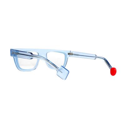 A20364(1) Unisex Durable crystal blue Acetate Full Rim Square Modern Sunglasses Eyewear
