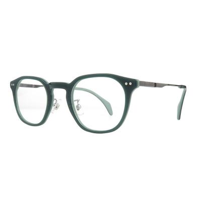 A20368(1) Unisex Lightweight matte dark green Acetate Full Rim Round Modern Sunglasses Eyewear