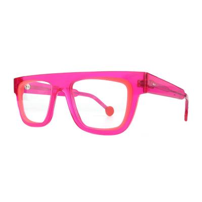 A20364(2) Unisex Lightweight crystal blue Acetate Full Rim Square Modern Sunglasses Eyewear