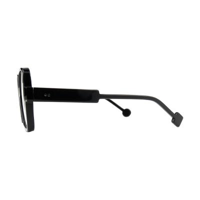 A20358(1) Unisex UV400 Protection black Acetate Full Rim Square Modern Sunglasses Eyewear