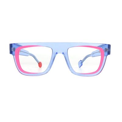 A20364(3) Unisex Scratch Resistant crystal blue Acetate Full Rim Square Modern Sunglasses Eyewear