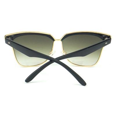 H10198 Women's Premium Quality gold Hybrid Full Rim Butterfly Modern Sunglasses Eyewear