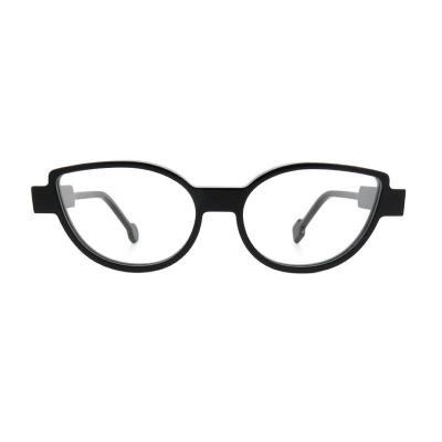 A20360(1) Women's UV400 Protection black Acetate Full Rim Cat Eye Modern Sunglasses Eyewear