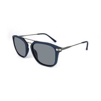H10040 Unisex Scratch Resistant gray Hybrid Full Rim Square Modern Sunglasses Eyewear