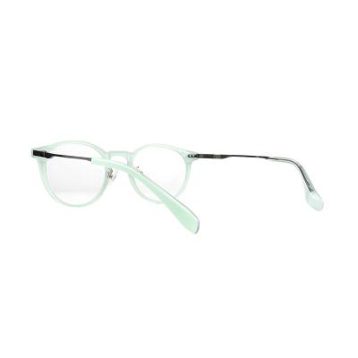 A20371(1) Unisex Scratch Resistant mint green Acetate Full Rim Round Modern Sunglasses Eyewear