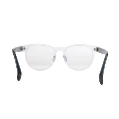 A20370(2) Unisex Spring Hinge black Acetate Full Rim Round Modern Sunglasses Eyewear