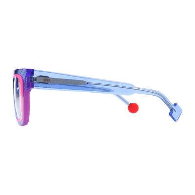 A20364(3) Unisex Scratch Resistant crystal blue Acetate Full Rim Square Modern Sunglasses Eyewear